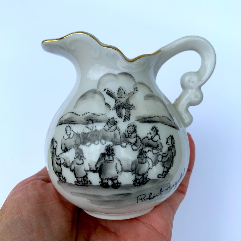 Gold plated creamer by Alaskan artist